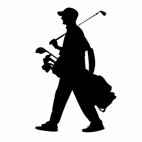 Giocatore golf con sacca - golf,